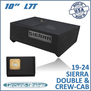 19-24 GMC Sierra Double & Crew-Cab Black 10" L7t Single Sealed Subwoofer Box