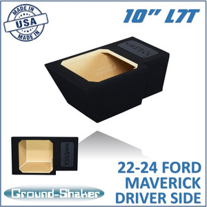 black 10" single sealed l7t sub box, fits 22-24 ford maverick (driver side) black 10" single sealed l7t sub box, fits 22-24 ford maverick (driver side)
