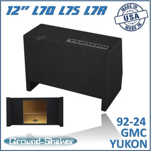 92-24 GMC Yukon (w/3rd Row Seat) Black 12" Single Sealed Solobaric Subwoofer Box