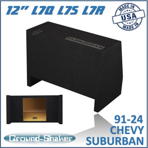 91-24 Chevy Suburban (w/3rd Row Seat) Black 12" Single Sealed Solobaric Subwoofer Box