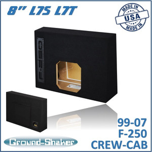 99-07 Ford F-250 Crew-Cab Black 8” Single Sealed Solo-Baric Subwoofer Box