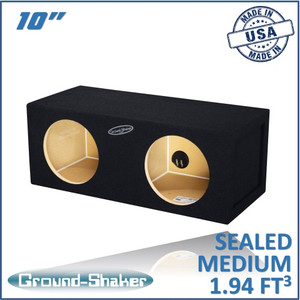Ground Shaker GS-SQ210B Black 10" Dual Sealed Sub Boxs
