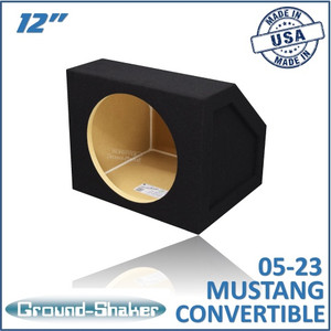 black 12" single sealed sub box, fits 05-23 ford mustang convertible black 12" single sealed sub box, fits 05-23 ford mustang convertible