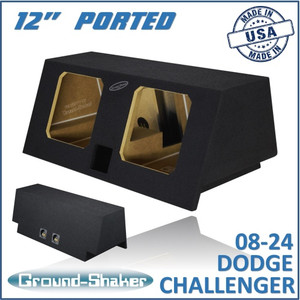 black 12" dual ported solobaric sub box, fits 08-24 dodge challenger black 12" dual ported solobaric sub box, fits 08-24 dodge challenger