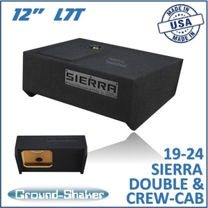19-24 GMC Sierra Double & Crew-Cab Black 12" L7t Single Sealed Subwoofer Box
