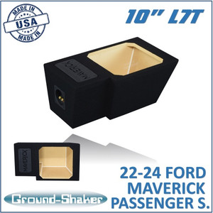 black 10" single sealed l7t sub box, fits 22-24 ford maverick (passenger side) black 10" single sealed l7t sub box, fits 22-24 ford maverick (passenger side)