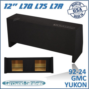 black 12" dual sealed solobaric sub box, fits 92-24 gmc yukon (w/3rd row seat) black 12" dual sealed solobaric sub box, fits 92-24 gmc yukon (w/3rd row seat)