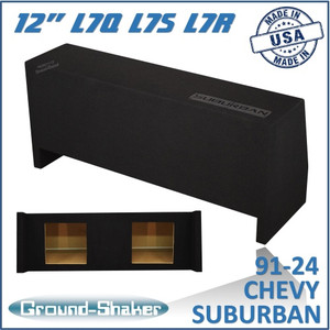 91-24 Chevy Suburban (w/3rd Row Seat) Black 12" Dual Sealed Solobaric Subwoofer Box