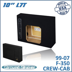 black 10” single sealed l7t sub box, fits 99-07 ford f-350 crew-cab black 10” single sealed l7t sub box, fits 99-07 ford f-350 crew-cab