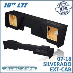 black 10" dual sealed l7t sub box, fits 07-18 chevy silverado extended cab black 10" dual sealed l7t sub box, fits 07-18 chevy silverado extended cab