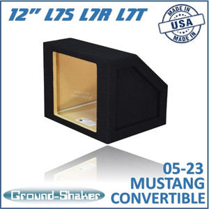 black 12" single sealed solobaric sub box, fits 05-23 ford mustang convertible black 12" single sealed solobaric sub box, fits 05-23 ford mustang convertible