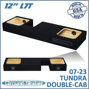 black 12" l7t dual sealed sub box, fits 07-23 toyota tundra double-cab black 12" l7t dual sealed sub box, fits 07-23 toyota tundra double-cab