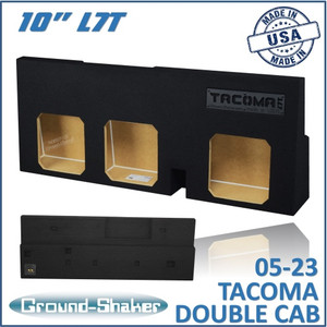 black 10" l7t triple sealed sub box, fits 05-23 toyota tacoma double-cab black 10" l7t triple sealed sub box, fits 05-23 toyota tacoma double-cab