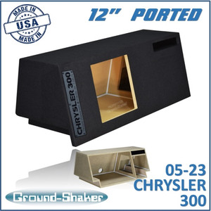 black 12" single ported solobaric sub box, fits 05-23 chrysler 300 black 12" single ported solobaric sub box, fits 05-23 chrysler 300