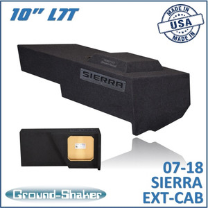 black 10" single sealed l7t sub box, fits 07-18 gmc sierra extended cab black 10" single sealed l7t sub box, fits 07-18 gmc sierra extended cab