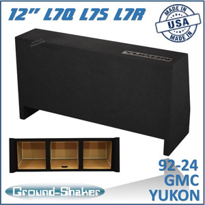 black 12" triple sealed solobaric sub box, fits 92-24 gmc yukon (w/3rd row seat) black 12" triple sealed solobaric sub box, fits 92-24 gmc yukon (w/3rd row seat)