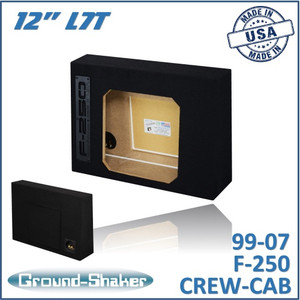 black 12” single sealed l7t sub box, fits 99-07 ford f-250 crew-cab black 12” single sealed l7t sub box, fits 99-07 ford f-250 crew-cab