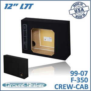 99-07 Ford F-350 Crew-Cab Black 12” Single Sealed L7t Subwoofer Box