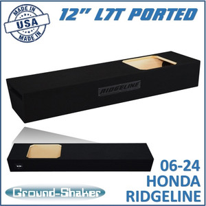 black 12" single ported l7t sub box, fits 06-24 honda ridgeline black 12" single ported l7t sub box, fits 06-24 honda ridgeline