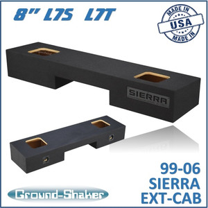 99-06 & 07 Classic GMC Sierra Ext-Cab Black 8" Dual Sealed Solobaric Subwoofer Box