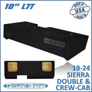 black 10" l7t dual sealed sub box, fits 19-24 gmc sierra double & crew-cab black 10" l7t dual sealed sub box, fits 19-24 gmc sierra double & crew-cab