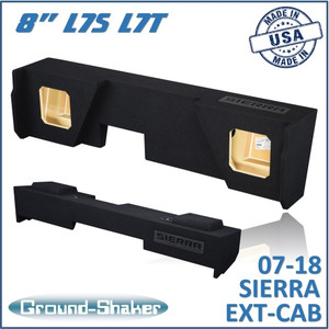 black 8" dual sealed solobaric sub box, fits 07-18 gmc sierra extended cab black 8" dual sealed solobaric sub box, fits 07-18 gmc sierra extended cab