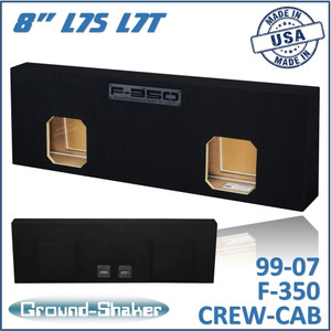 99-07 Ford F-350 Crew-Cab Black 8” Dual Sealed Solo-Baric Subwoofer Box