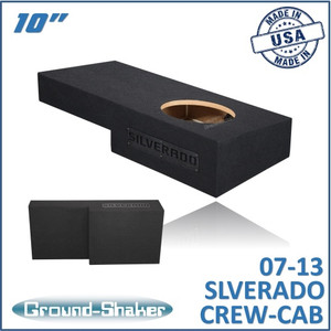 07-13 Chevy Silverado & Crew-Cab Black 10" Single Sealed Subwoofer Box