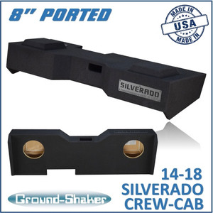 14-18 Chevy Silverado Crew-Cab Black 8" Dual Ported Sub Boxs