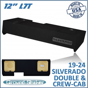 black 12" l7t dual sealed sub box, fits 19-24 chevy silverado double & crew-cab black 12" l7t dual sealed sub box, fits 19-24 chevy silverado double & crew-cab