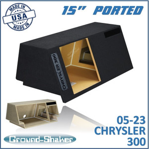 05-23 Chrysler 300 Black 15" Single Solobaric Ported Subwoofer Box