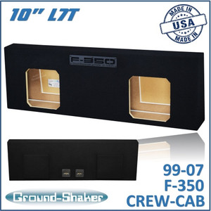 black 10” dual sealed l7t sub box, fits 99-07 ford f-350 crew-cab black 10” dual sealed l7t sub box, fits 99-07 ford f-350 crew-cab