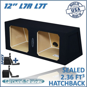 Ground Shaker GS-KK212B Black 12" Dual Sealed Hatchback Sub Boxs