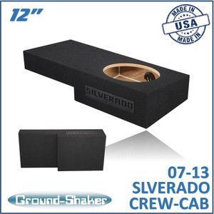 black 12" single sealed sub box, fits 07-13 chevy silverado & crew-cab black 12" single sealed sub box, fits 07-13 chevy silverado & crew-cab