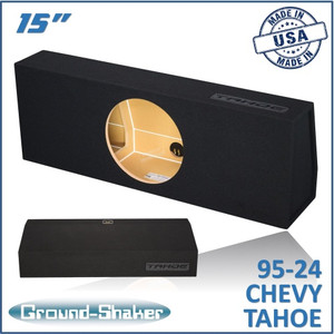 95-24 Chevy Tahoe (w/3rd Row Seat) Black 15" Single Sealed Subwoofer Box
