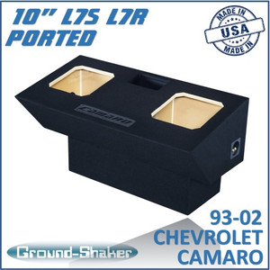 black 10" dual ported solobaric sub box, fits 93-02 chevy camaro black 10" dual ported solobaric sub box, fits 93-02 chevy camaro