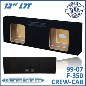 99-07 Ford F-350 Crew-Cab Black 12” Dual Sealed L7t Subwoofer Box
