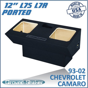 black 12" dual ported solobaric sub box, fits 93-02 chevy camaro black 12" dual ported solobaric sub box, fits 93-02 chevy camaro