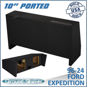 black 10" dual ported solobaric sub box, fits 96-24 ford expedition (w/3rd row seat) black 10" dual ported solobaric sub box, fits 96-24 ford expedition (w/3rd row seat)