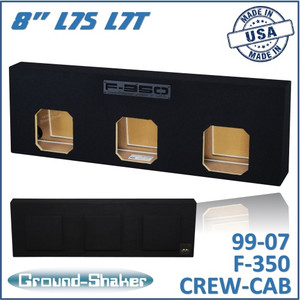 99-07 Ford F-350 Crew-Cab Black 8” Triple Sealed Solo-Baric Subwoofer Box