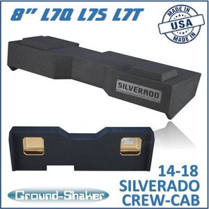 black 8" dual sealed solobaric sub box, fits 14-18 chevy silverado crew-cab black 8" dual sealed solobaric sub box, fits 14-18 chevy silverado crew-cab