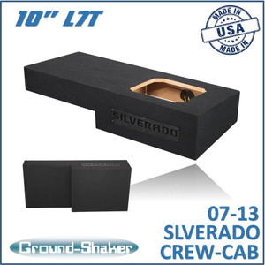 black 10" l7t single sealed sub box, fits 07-13 chevy silverado crew-cab black 10" l7t single sealed sub box, fits 07-13 chevy silverado crew-cab