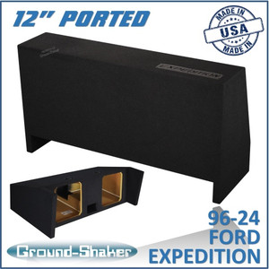 black 12" dual ported solobaric sub box, fits 96-24 ford expedition (w/3rd row seat) black 12" dual ported solobaric sub box, fits 96-24 ford expedition (w/3rd row seat)