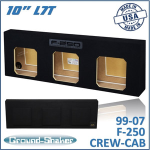 black 10” triple sealed l7t sub box, fits 99-07 ford f-250 crew-cab black 10” triple sealed l7t sub box, fits 99-07 ford f-250 crew-cab