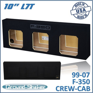black 10” triple sealed l7t sub box, fits 99-07 ford f-350 crew-cab black 10” triple sealed l7t sub box, fits 99-07 ford f-350 crew-cab