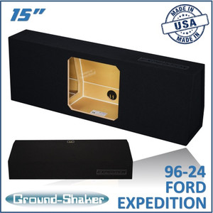 96-24 Ford Expedition (w/3rd Row Seat) Black 15" Single Sealed Solobaric Subwoofer Box