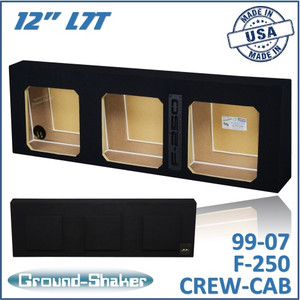 black 12” triple sealed l7t sub box, fits 99-07 ford f-250 crew-cab black 12” triple sealed l7t sub box, fits 99-07 ford f-250 crew-cab