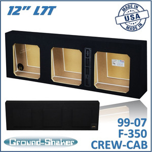 black 12” triple sealed l7t sub box, fits 99-07 ford f-350 crew-cab black 12” triple sealed l7t sub box, fits 99-07 ford f-350 crew-cab