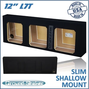 Ground Shaker GS-STSL7T312B Black 12” Triple Sealed L7t Slim / Shallow Mount Subwoofer Box