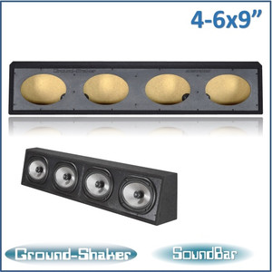 black 4-6x9 speaker soundbar (speakers not included) black 4-6x9 speaker soundbar (speakers not included)